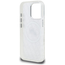 Karl Lagerfeld IML Glitter Karl &amp; Choupette Heads Logo MagSafe Case for iPhone 16 Pro Max - Gray