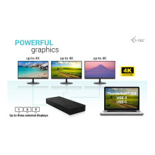 i-tec CATRIPLE4KDOCKPD2 laptop dock / port replicator