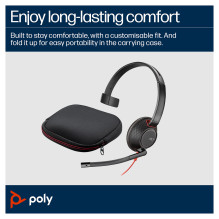 HP Poly Blackwire 5210 Monaural USB-C Headset +3.5mm Plug +USB-C / A Adapter (Bulk) HP Poly Blackwire 5210 Monaural USB-C Headset +3.5mm Plug +USB-C / A Adapter (Bulk)