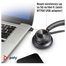„HP Poly Voyager 4310 Microsoft Teams“ sertifikuotos USB-A ausinės + BT700 adapteris „HP Poly Voyager 4310 Microsoft Teams“ sertifikuotos USB-A ausinės + BT700 adapteris