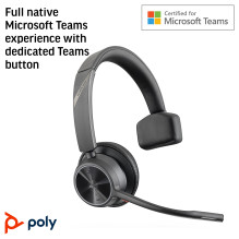 „HP Poly Voyager 4310 Microsoft Teams“ sertifikuotos USB-A ausinės + BT700 adapteris „HP Poly Voyager 4310 Microsoft Teams“ sertifikuotos USB-A ausinės + BT700 adapteris