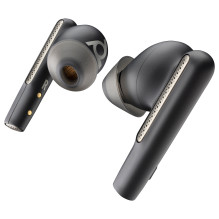 HP Poly Voyager Free 60+ UC Carbon Black Earbuds +BT700 USB-C Adapter +Touchscreen Charge Case