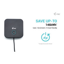 i-tec C31TRI4KDPDPRO100 nešiojamojo kompiuterio dokas / prievadų replikatorius
