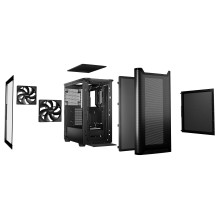 „Be Quiet! PURE BASE 501“ oro srauto langas, juodas