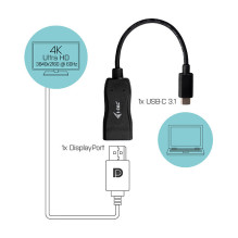 i-tec C31DP60HZP video cable adapter i-tec C31DP60HZP video cable adapter