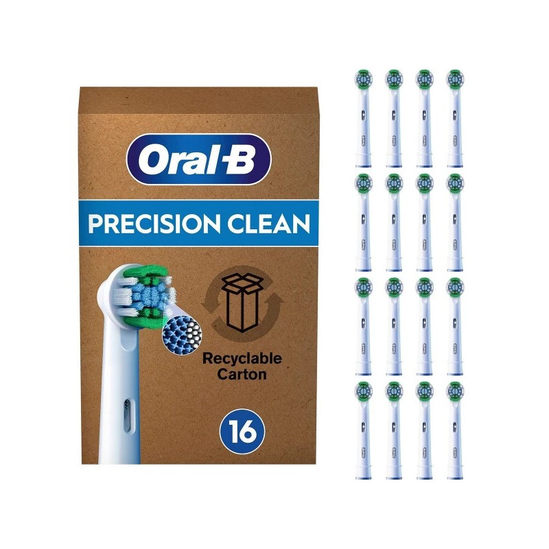 „Oral-B Precision Clean“ keičiamos dantų šepetėlių galvutės – 16 vnt. pakuotė