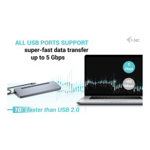i-tec C31FLAT2PDPRO100W laptop dock / port replicator