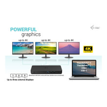i-tec C31TRIPLEDOCKPDPRO2 nešiojamojo kompiuterio dokas / prievadų replikatorius