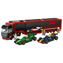 LEGO City F1 Truck with RB20 AMR24 F1 Cars