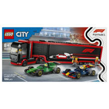 LEGO City F1 Truck with RB20 AMR24 F1 Cars