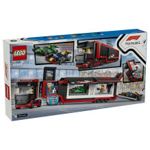 LEGO City F1 sunkvežimis su RB20 ir AMR24 F1 automobiliais