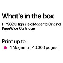 HP 982X High Yield Magenta Original PageWide Cartridge ink cartridge