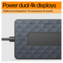 HP universalus USB-C šakotuvas ir nešiojamojo kompiuterio įkroviklis HP universalus USB-C šakotuvas ir nešiojamojo kompiuterio įkroviklis
