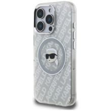 Karl Lagerfeld IML Karl Head Logo MagSafe Case for iPhone 16 Pro Max - Gray