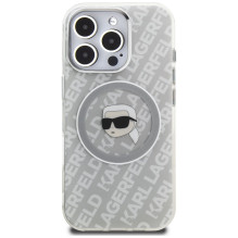 „Karl Lagerfeld IML“ „Karl Head“ logotipo „MagSafe“ dėklas, skirtas „iPhone 16 Pro“ – pilkas