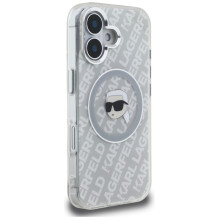 Karl Lagerfeld IML Karl Head Logo MagSafe Case for iPhone 16 - Gray