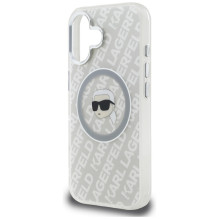 Karl Lagerfeld IML Karl Head Logo MagSafe Case for iPhone 16 - Gray