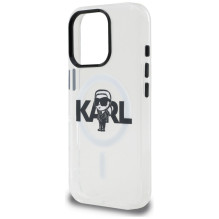 Karl Lagerfeld IML Karl Sketch Logo MagSafe Case for iPhone 16 Pro Max - Clear