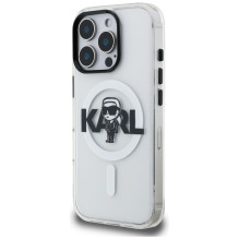 Karl Lagerfeld IML Karl Sketch Logo MagSafe Case for iPhone 16 Pro - Clear