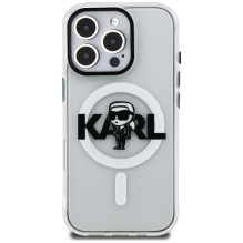 „Karl Lagerfeld IML Karl Sketch Logo MagSafe“ dėklas, skirtas „iPhone 16 Pro“ – skaidrus