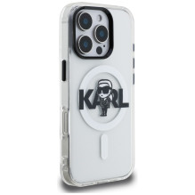 Karl Lagerfeld IML Karl Sketch Logo MagSafe Case for iPhone 16 Pro - Clear