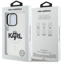 „Karl Lagerfeld IML Karl Sketch Logo MagSafe“ dėklas, skirtas „iPhone 16 Pro“ – skaidrus