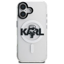 Karl Lagerfeld IML Karl Sketch Logo MagSafe Case for iPhone 16 - Clear