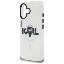 „Karl Lagerfeld IML Karl Sketch Logo MagSafe“ dėklas, skirtas „iPhone 16“ – skaidrus