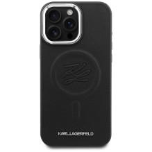 Karl Lagerfeld įspaustų žiedo inicialų „MagSafe“ dėklas, skirtas „Samsung Galaxy S26“ – juodas