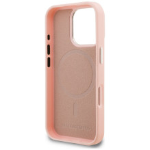 Karl Lagerfeld Initial &amp; Metal Logo MagSafe Case for iPhone 16 Pro Max - Pink