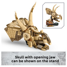 LEGO Jurassic World dinozaurų fosilijos: Triceratopso kaukolė