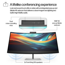HP Series 7 Pro 39.7 inch 5K2K Conferencing Monitor-740pm computer monitor