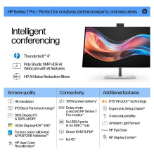 HP serijos 7 Pro 27 colių 4K konferencijų monitorius – 727 pm kompiuterio monitorius