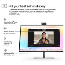 HP serijos 7 Pro 27 colių 4K konferencijų monitorius – 727 pm kompiuterio monitorius