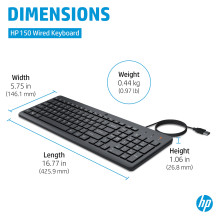 HP 150 USB-A Wired keyboard