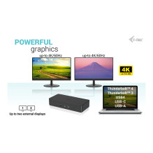 i-tec CADUAL4KDOCKPD2 laptop dock / port replicator