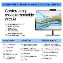 HP Series 5 Pro 27 inch QHD USB-C Conferencing Monitor - 527pm computer monitor