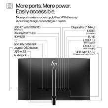 HP serijos 5 Pro 27 colių QHD USB-C konferencijų monitorius – 527 pm kompiuterio monitorius
