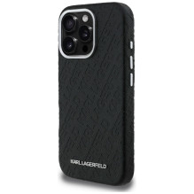 Karl Lagerfeld FW Stamped Karl MagSafe Case for iPhone 16 Pro Max - Black
