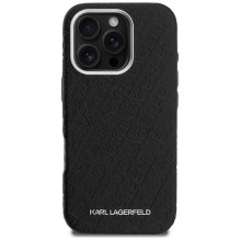 Karl Lagerfeld FW Stamped Karl MagSafe Case for iPhone 16 Pro Max - Black