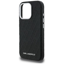 Karl Lagerfeld FW Stamped Karl MagSafe Case for iPhone 16 Pro Max - Black