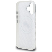 Karl Lagerfeld IML Glitter Karl &amp; Choupette Heads Logo MagSafe iPhone 16 Case - Gray
