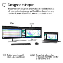 HP serijos 5 Pro 27 colių QHD monitorius – 527pq kompiuterio monitorius