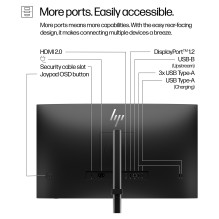 HP serijos 5 Pro 27 colių QHD monitorius – 527pq kompiuterio monitorius