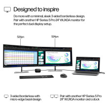 HP 5 serijos „Pro“ 24 colių WUXGA monitorius – 524pn kompiuterio monitorius