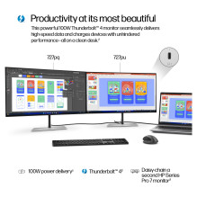 HP Series 7 Pro 27 inch QHD Thunderbolt 4 Monitor - 727pu computer monitor