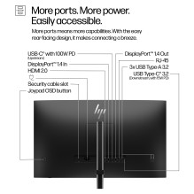 HP 5 serijos „Pro“ 27 colių QHD USB-C monitorius – 527pu kompiuterio monitorius