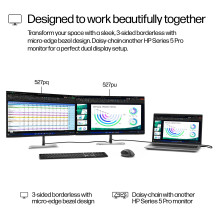 HP 5 serijos „Pro“ 27 colių QHD USB-C monitorius – 527pu kompiuterio monitorius