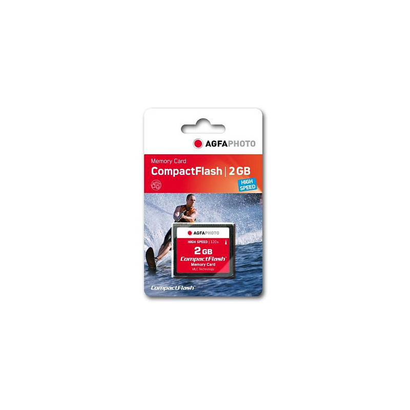 „AgfaPhoto Compact Flash“ 2 GB didelės spartos 120x MLC kortelė