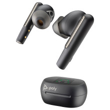 HP Poly Voyager Free 60+ UC M Carbon Black Earbuds +BT700 USB-C Adapter +Touchscreen Charge Case